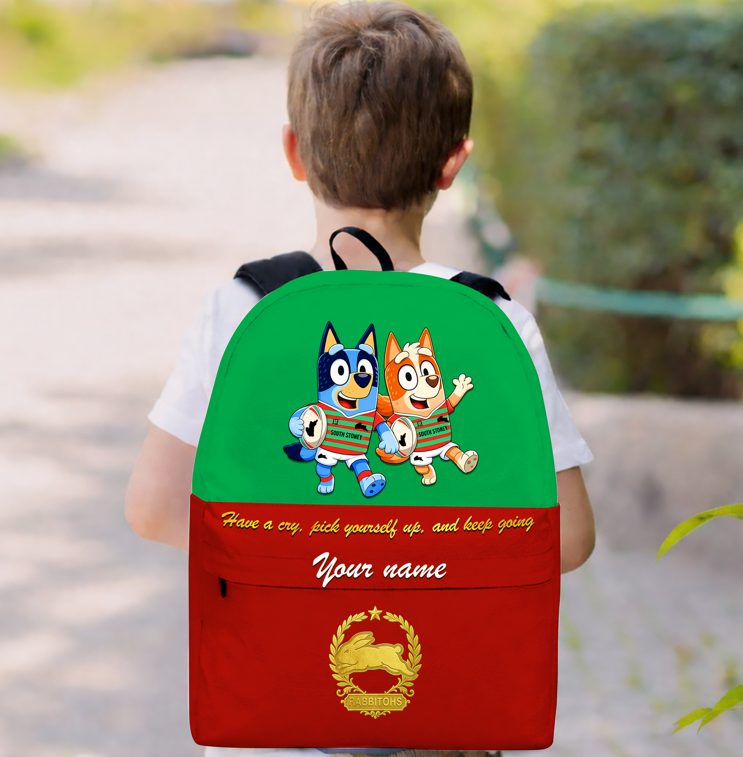 PREMIUM NRL X SSR Schoolbag Bluey & Bingo Personalized Gifts For Son Limited Edition NDT VHM 030326