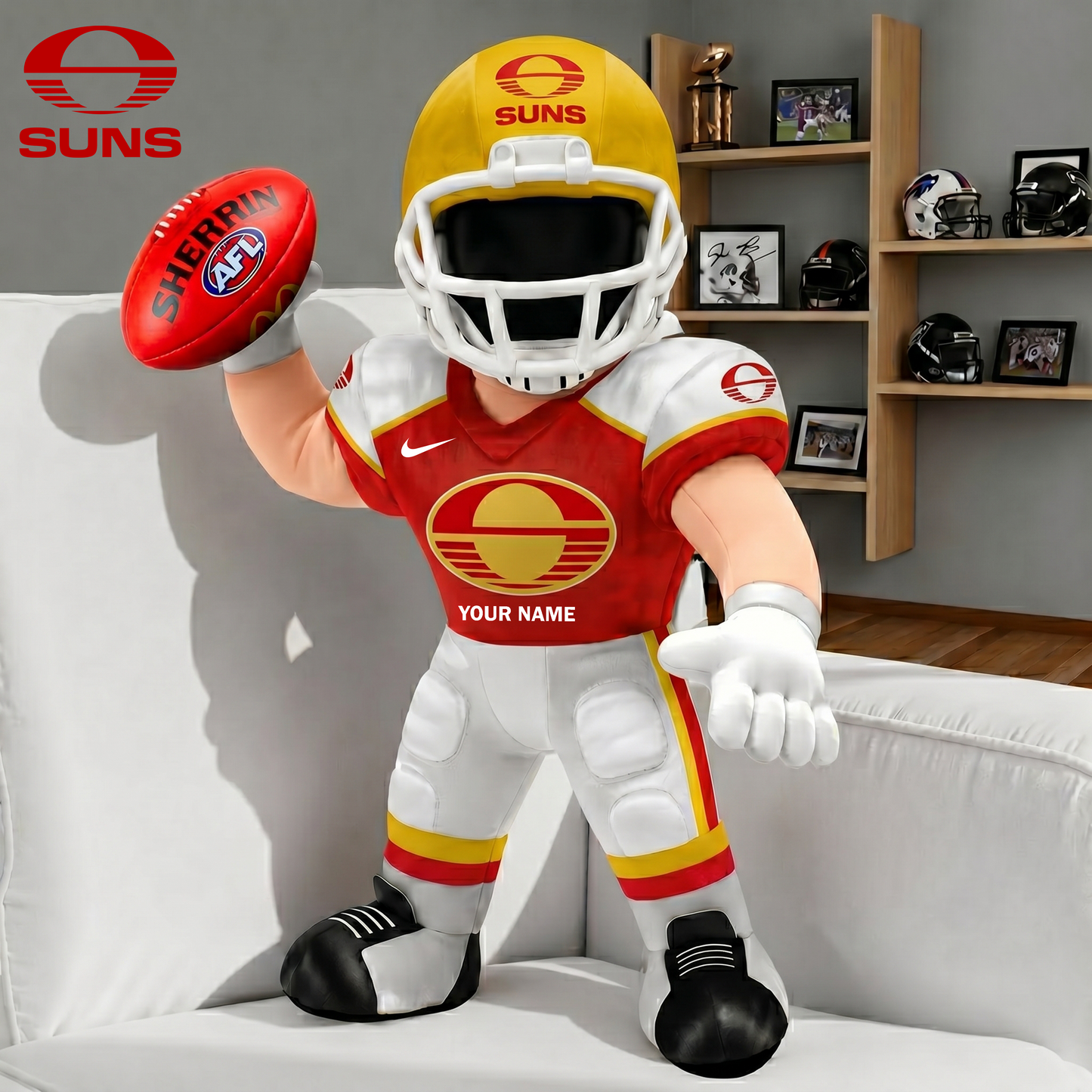 PREMIUM AFL X GCS Players Custom Shape Pillow Custom Name Gifts FOR FAN NDT VHM 250526