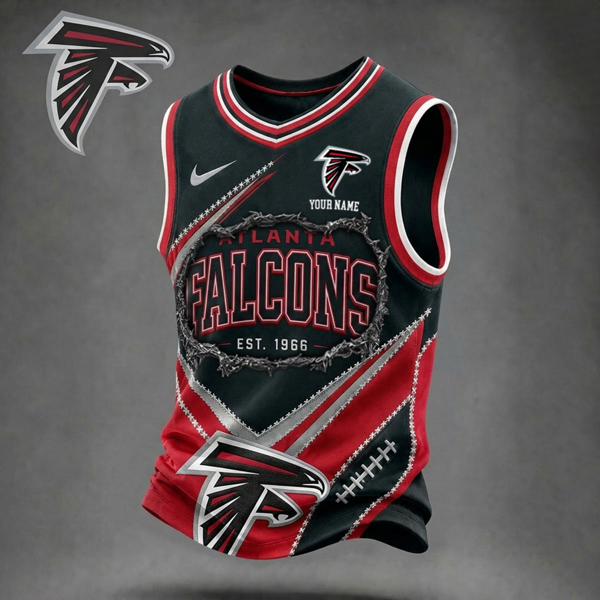 Premium NFL X ATL Game Day V-Neck Tank Top Shirt V3 NDT NHM 080626