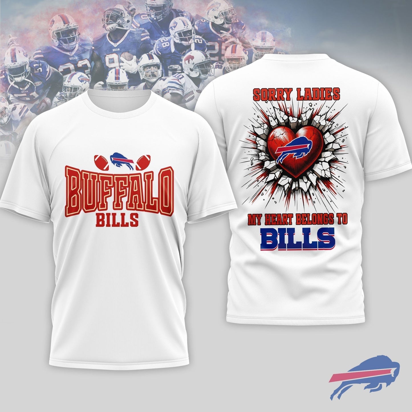 Premium NFL X Buffalo Bills Valentine's Day 3D Shirt NDT LVH
