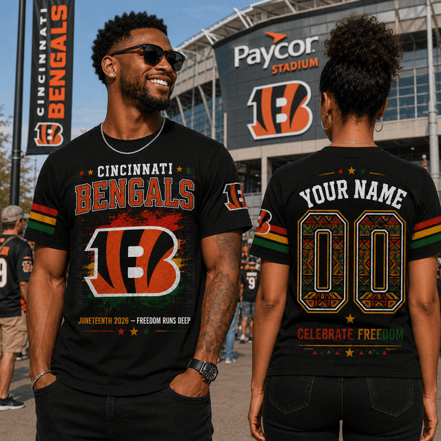 Premium NFL X CIN Juneteenth 2026 Shirt Personalized Gift For Fan NDT VHM 090626