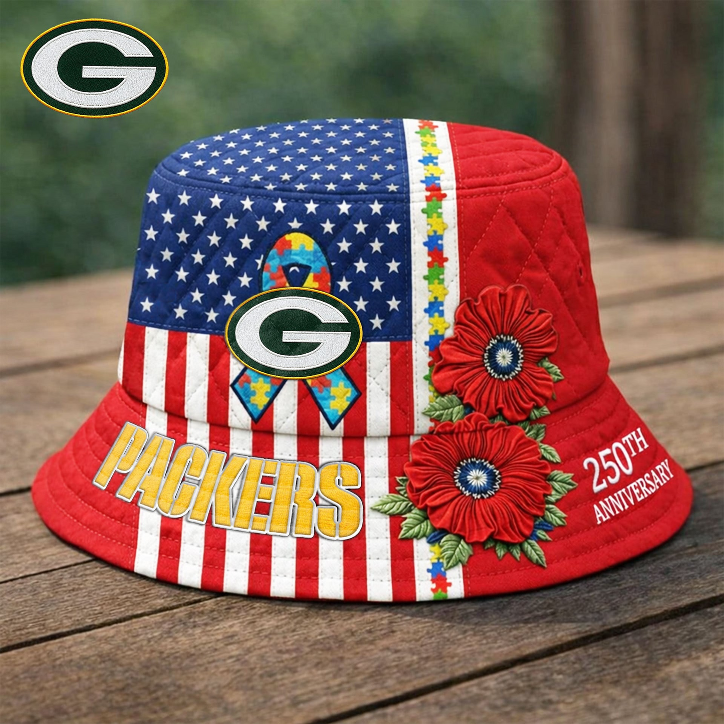Premium NFL X GBP Autism 250th Anniversary Bucket Hat NDT VHM