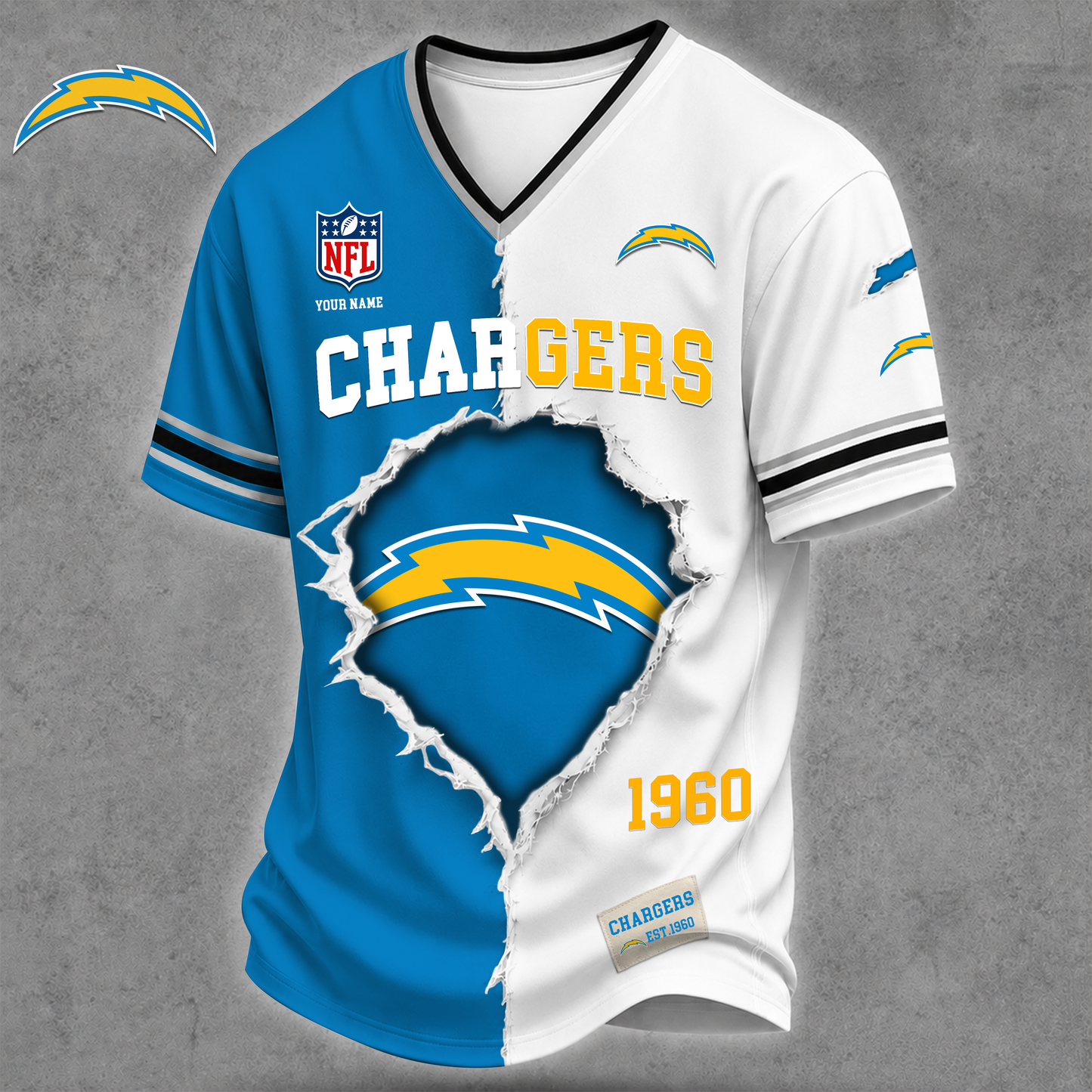Premium NFL X LAC Game Day Streetwear V-neck Shirt NDT VHM 040626