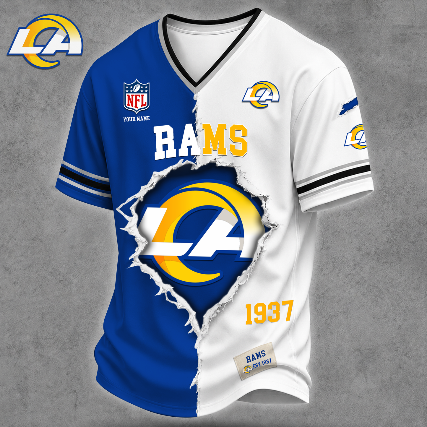Premium NFL X LAR Game Day Streetwear V-neck Shirt NDT VHM 040626