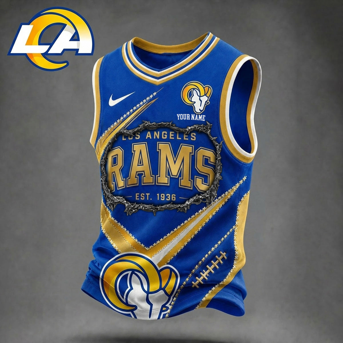 Premium NFL X LAR Game Day V-Neck Tank Top Shirt V3 NDT NHM 080626