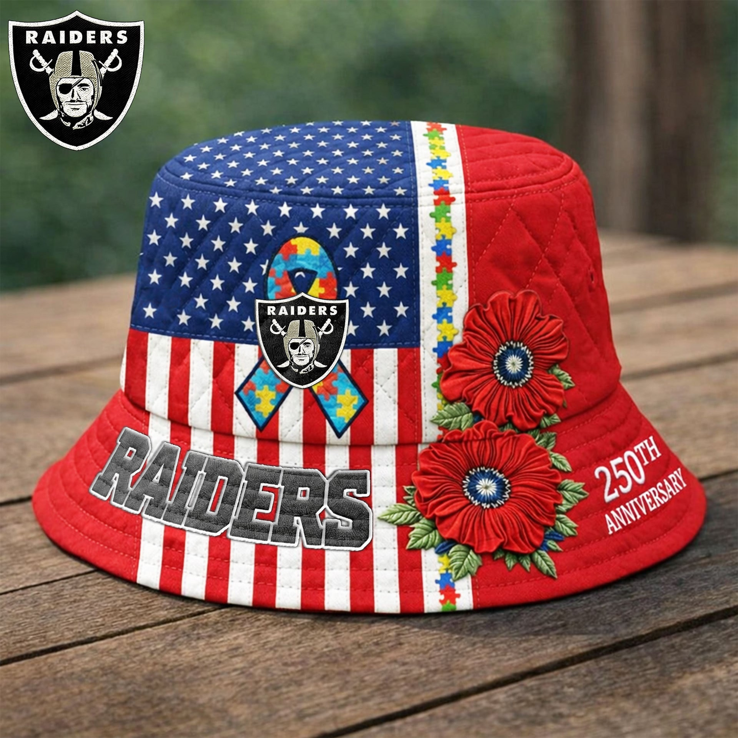 Premium NFL X LVR Autism 250th Anniversary Bucket Hat NDT VHM