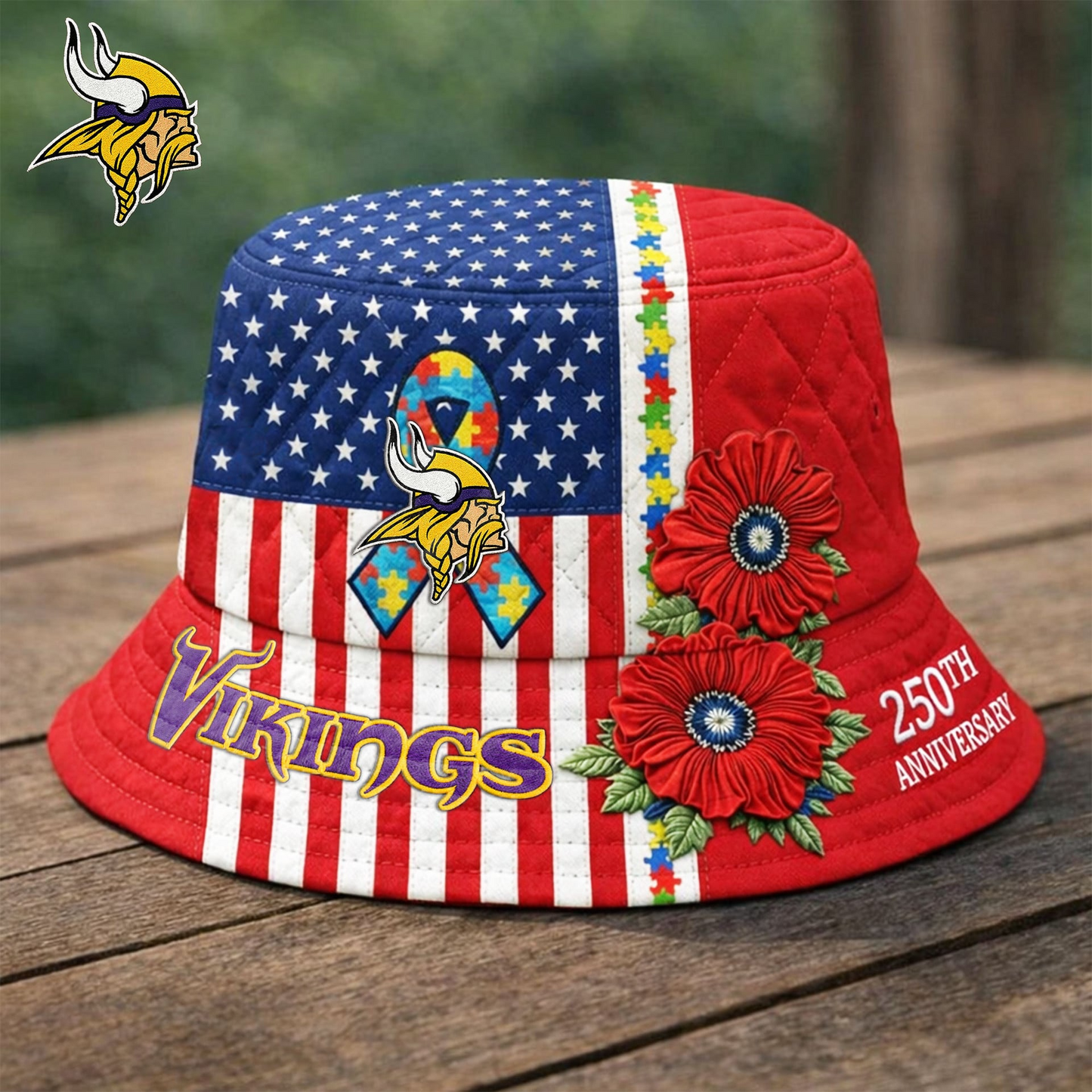 Premium NFL X MV Autism 250th Anniversary Bucket Hat NDT VHM