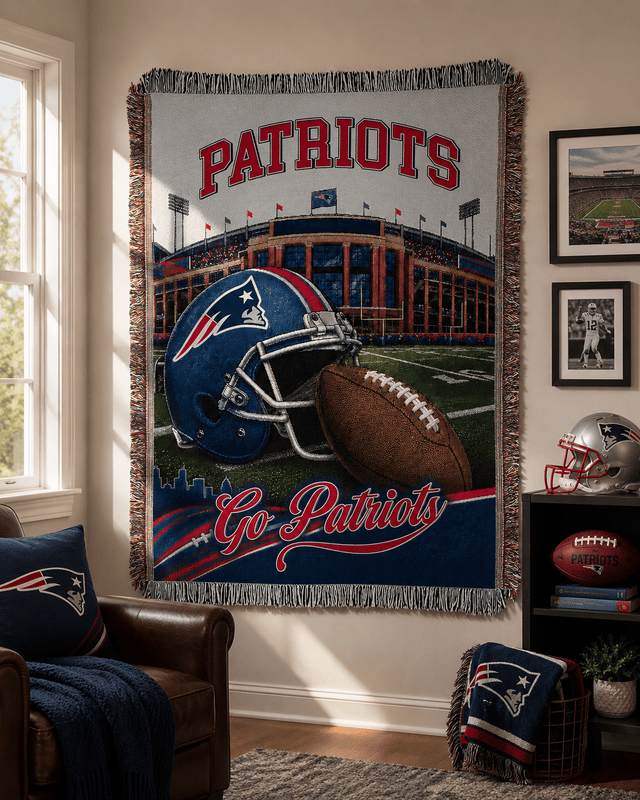 Premium NFL X NE Woven Blanket Limited Edtions NDT LVH 300526