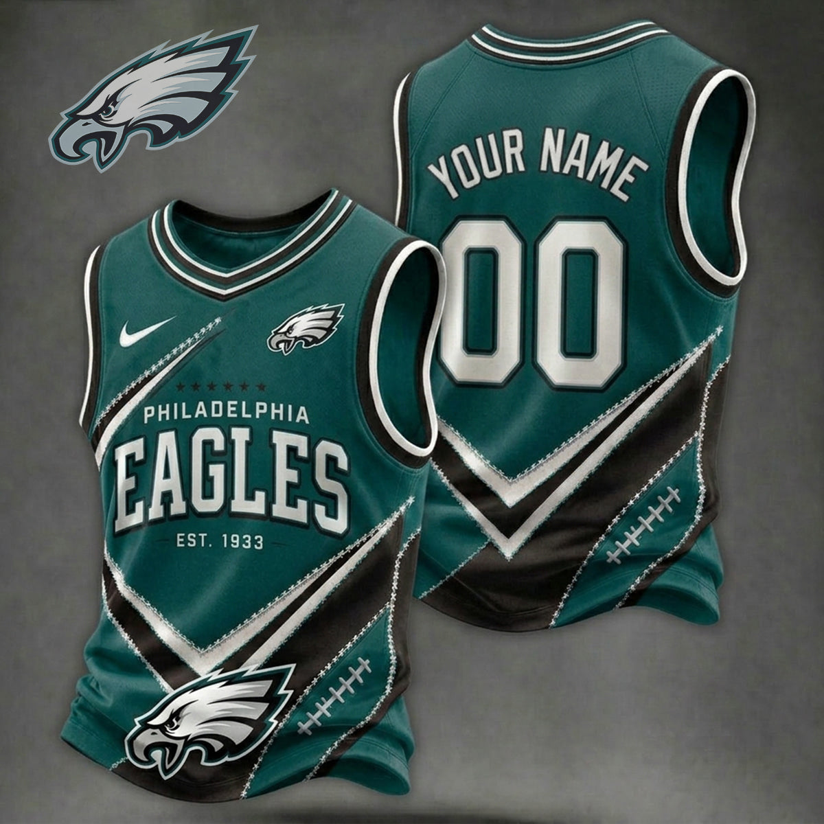 Premium NFL X PHI Game Day V-neck Tank Top Shirt V33 NDT NHM 080626
