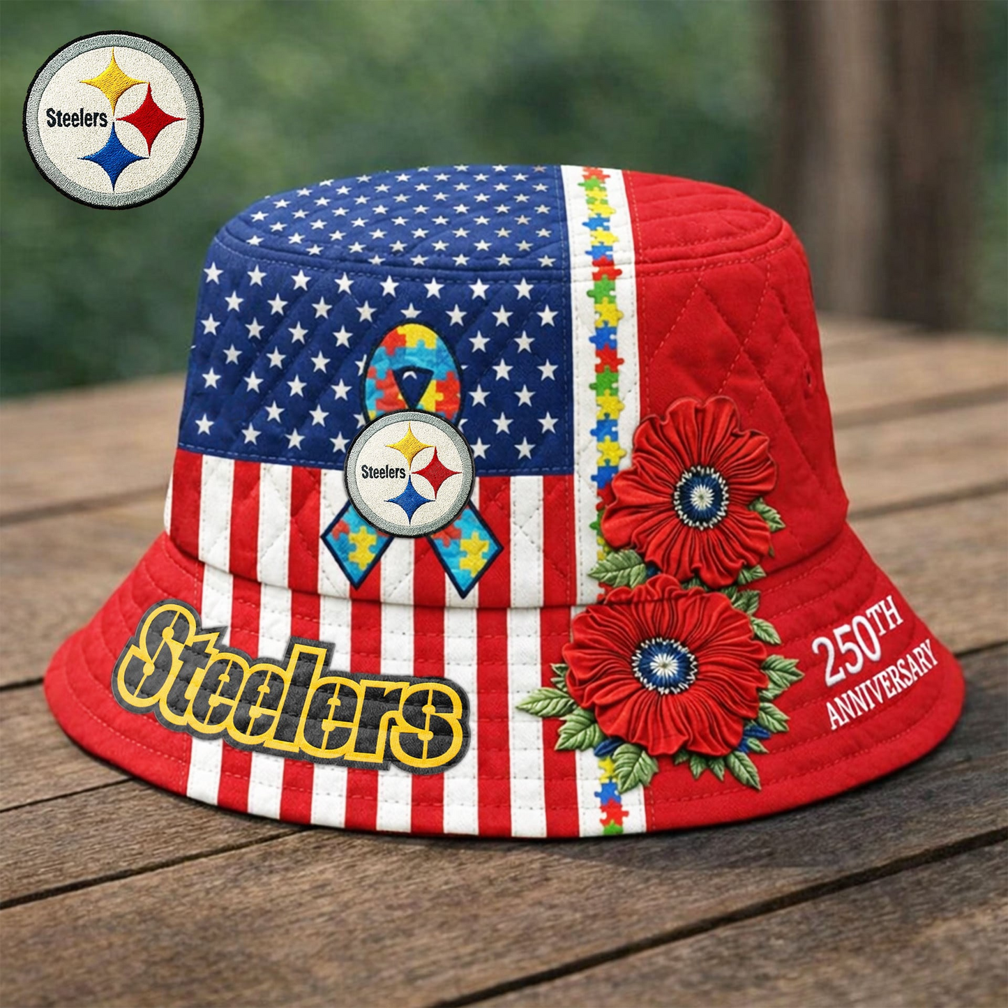 Premium NFL X PS Autism 250th Anniversary Bucket Hat NDT VHM