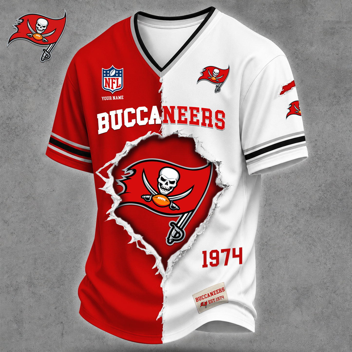 Premium NFL X TBB Game Day Streetwear V-neck Shirt NDT VHM 040626