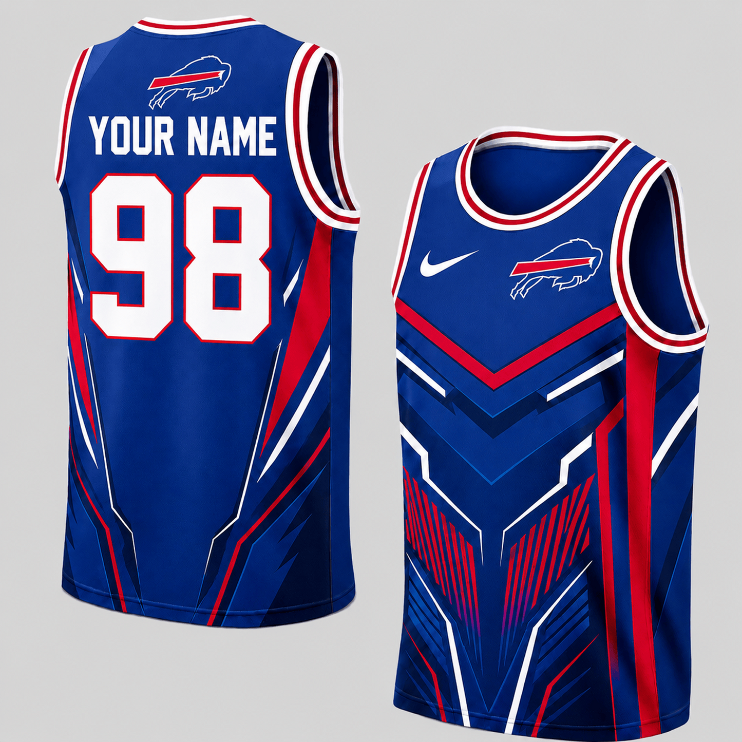 Premium NFL x BUF Personalized Football Fan Tank Top Custom Name Number Sport Shirt 220626