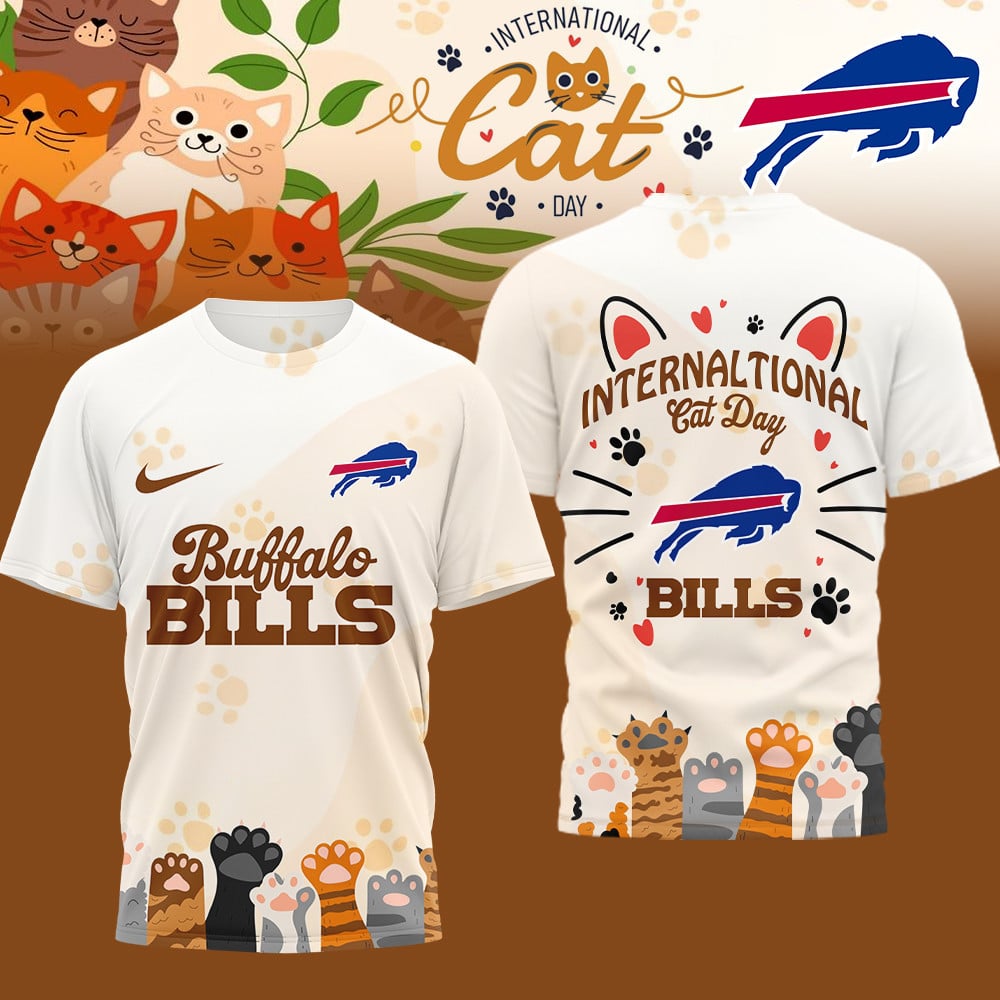 Premium NFL x Buffalo Bills International Cat Day 3D Shirt NDT LVH