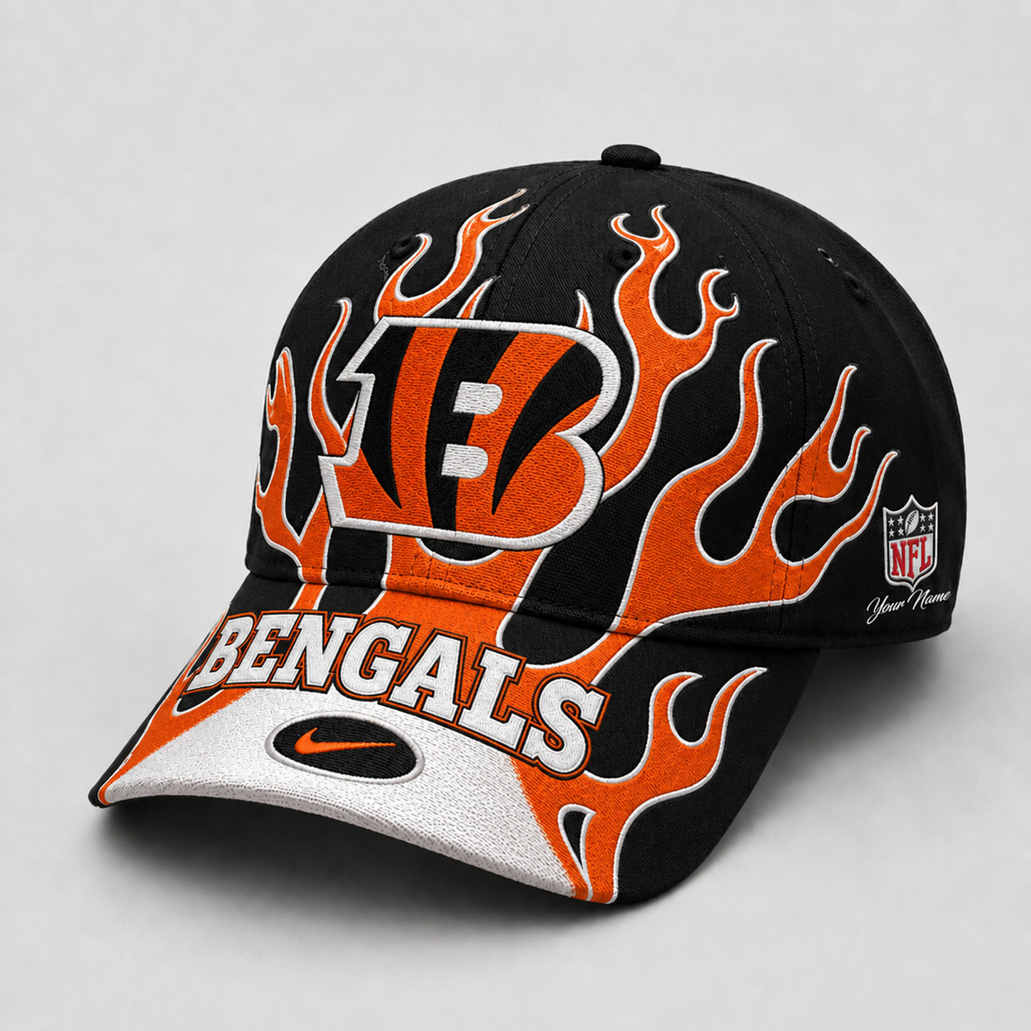 Premium NFL x CIN Game Day Flame Cap 260626