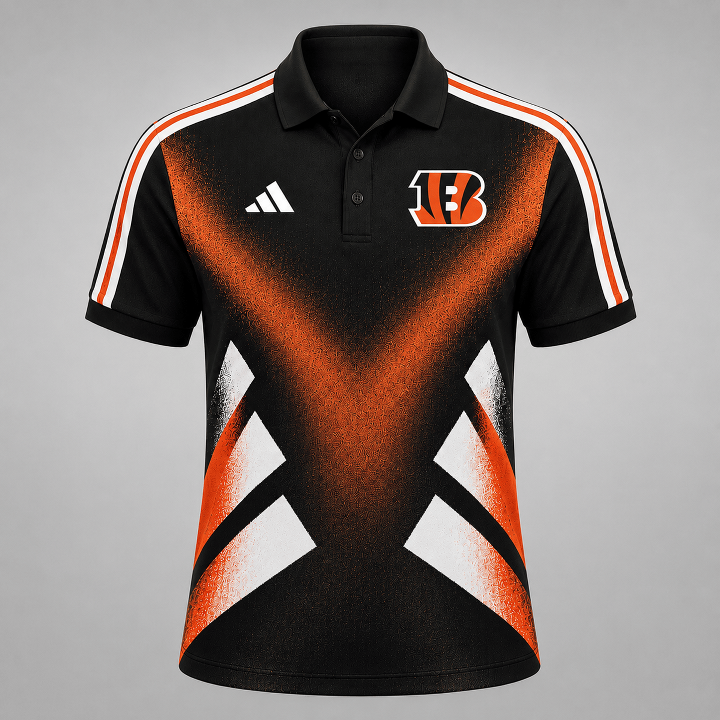 Premium NFL x CIN Sports Fan Geometric Pattern Polo Shirt 270626