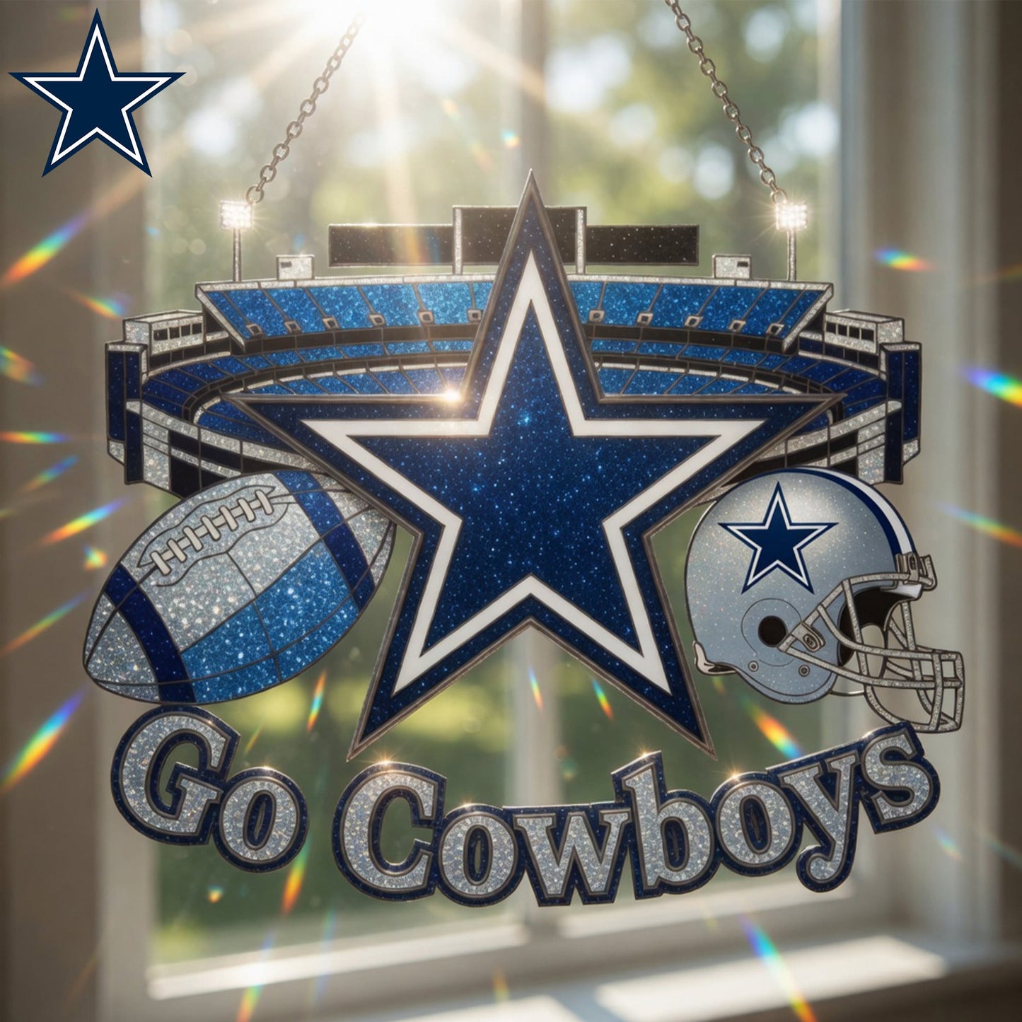 Premium NFL x DAL Game Day Suncatcher NDT LVH 210426