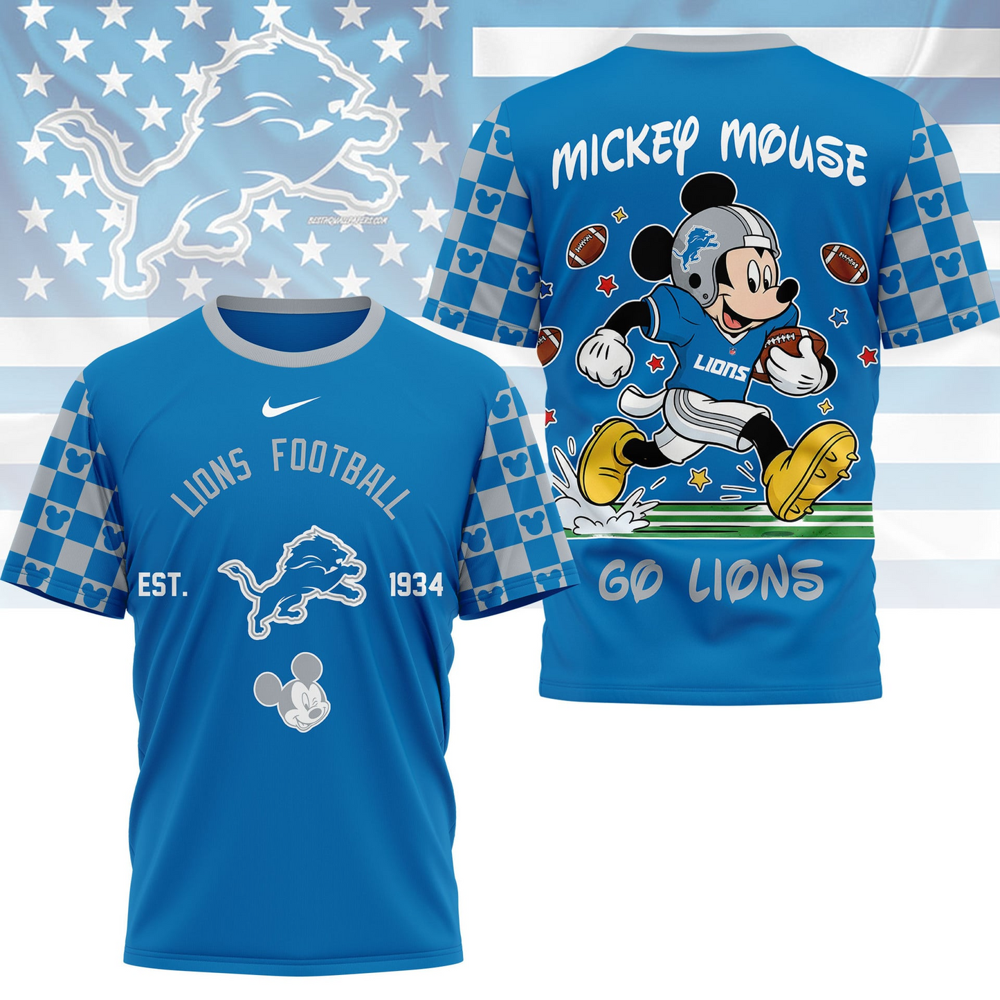 Premium NFL x DL Mouse Football 3D Shirt NDT VHM