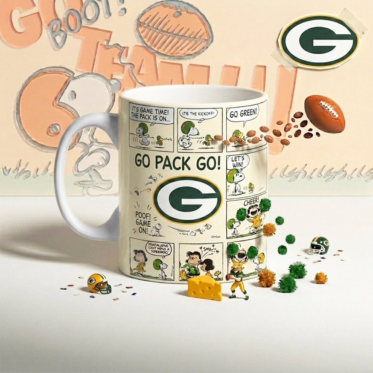 Premium NFL x GB Peanuts Comic Mug NDT NHM 210426