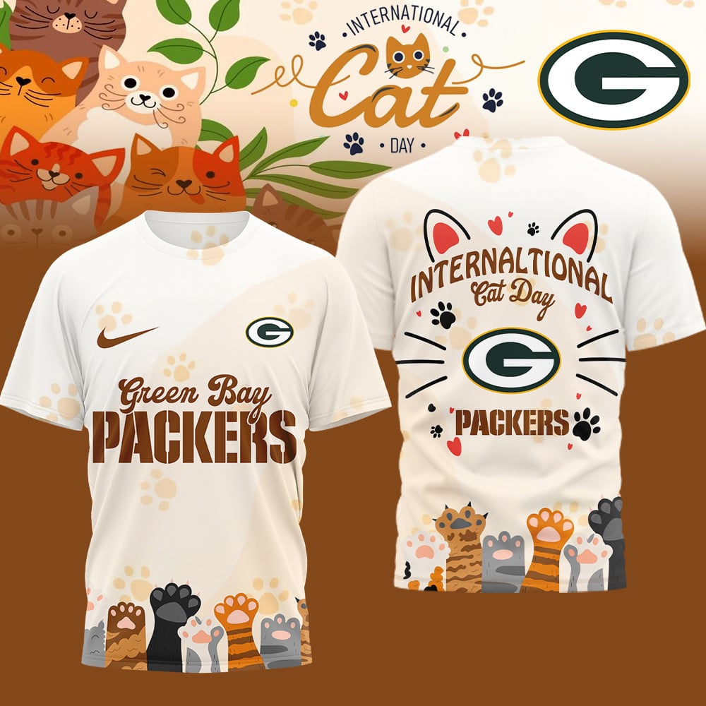 Premium NFL x Green Bay Packers International Cat Day 3D Shirt NDT LVH