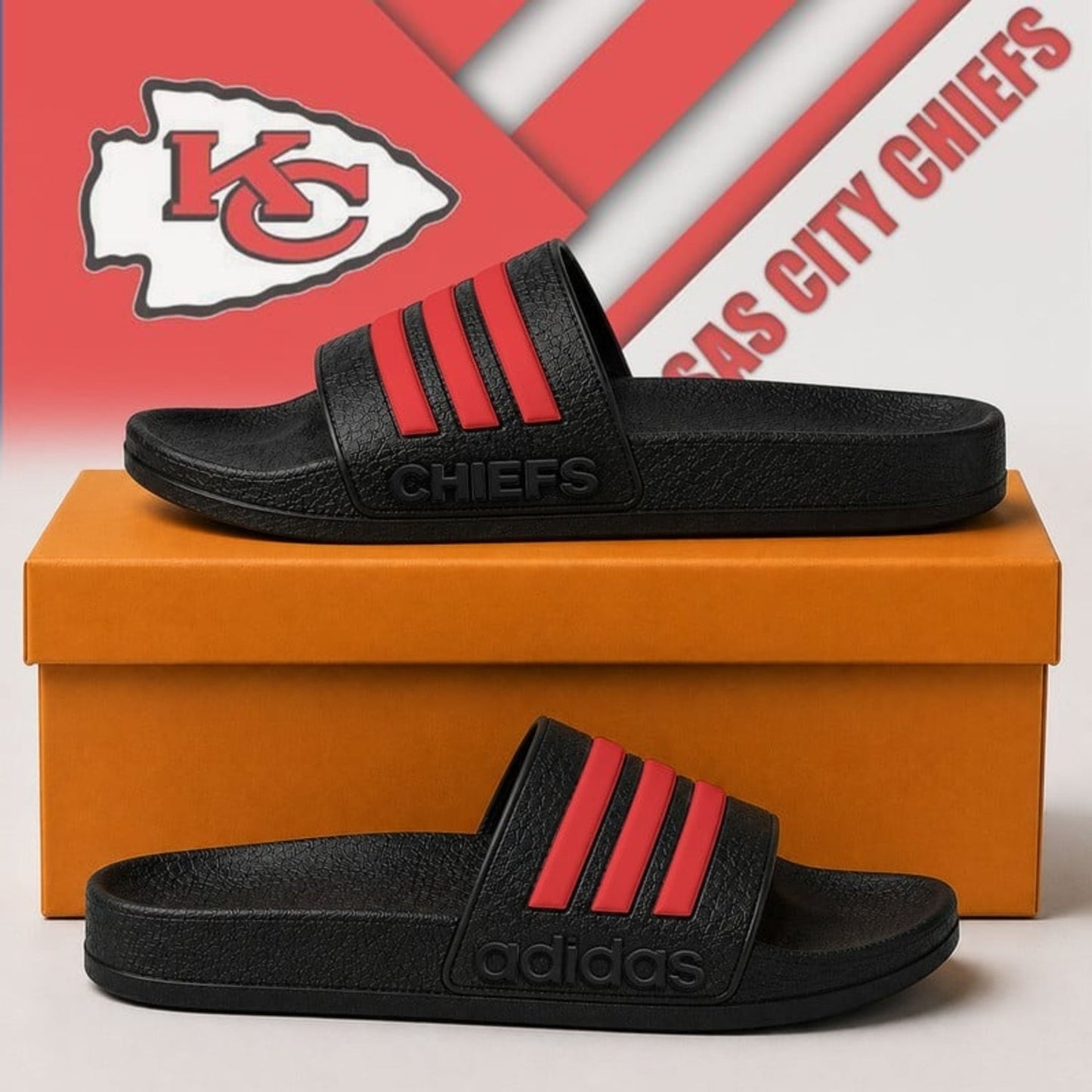 Premium NFL x KCC Adidas Slide Slippers NDT NHM 040626