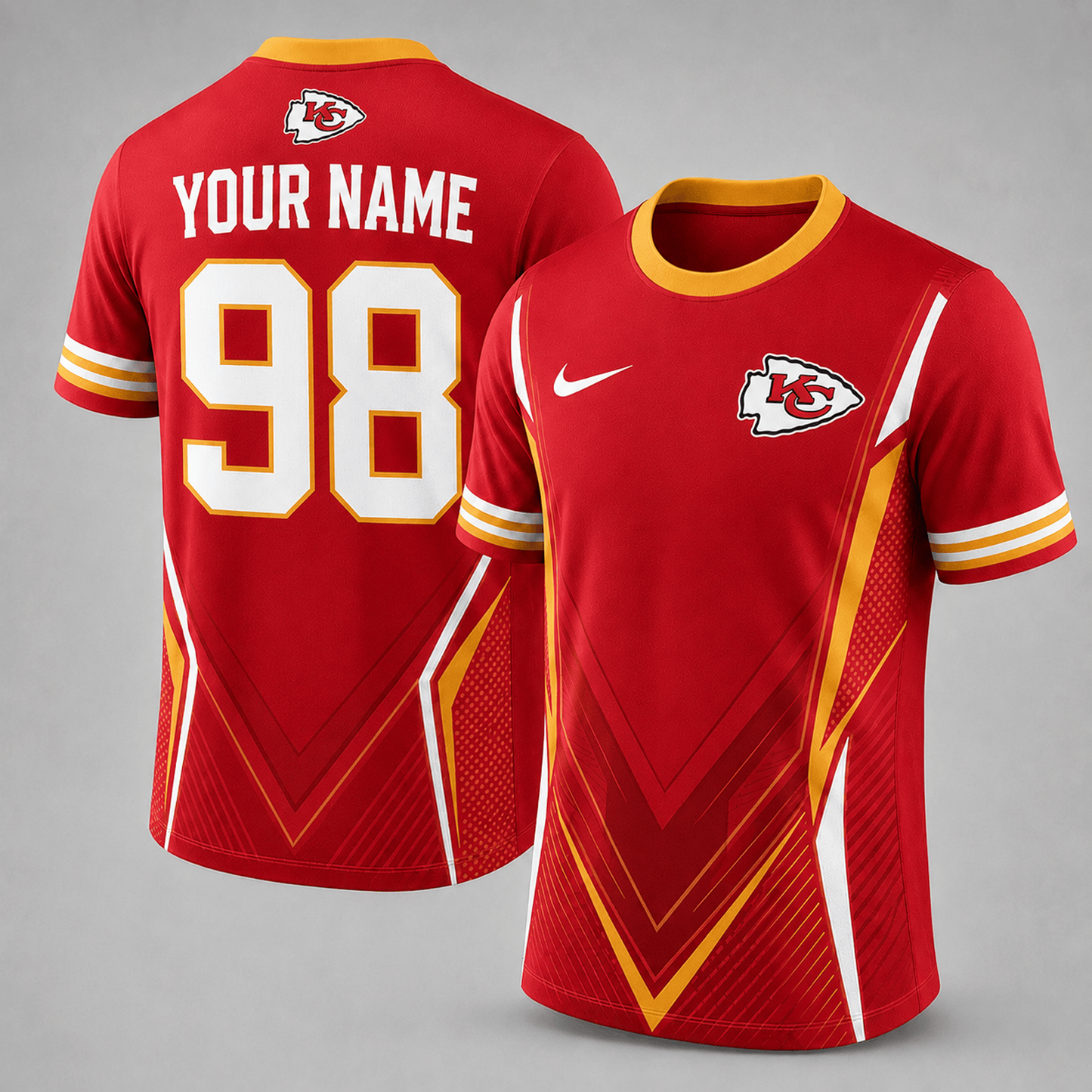 Premium NFL x KCC Custom Name Number Personalized Athletic T-Shirt 220626