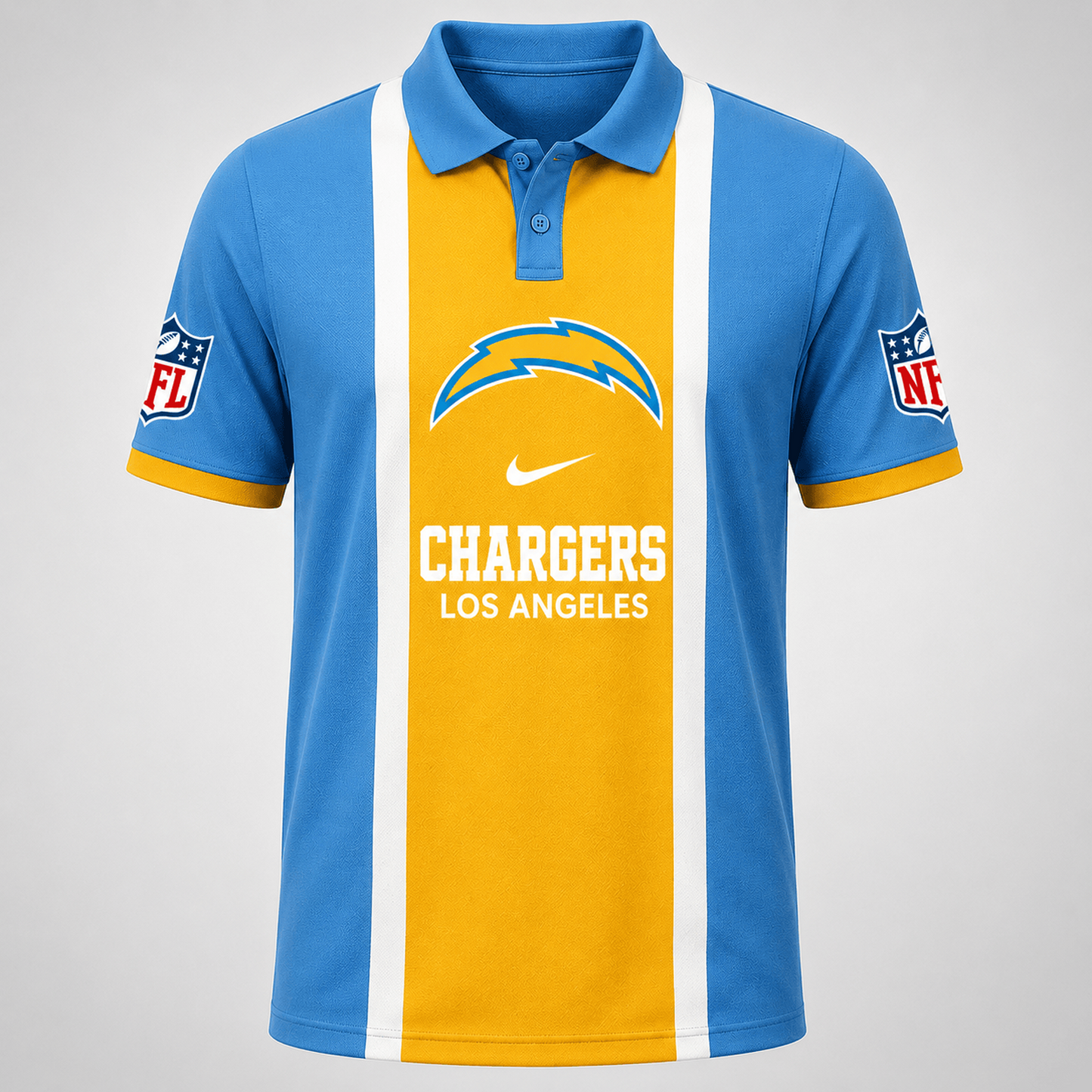 Premium NFL x LAC Sports Inspired Vertical Stripe Polo 250626