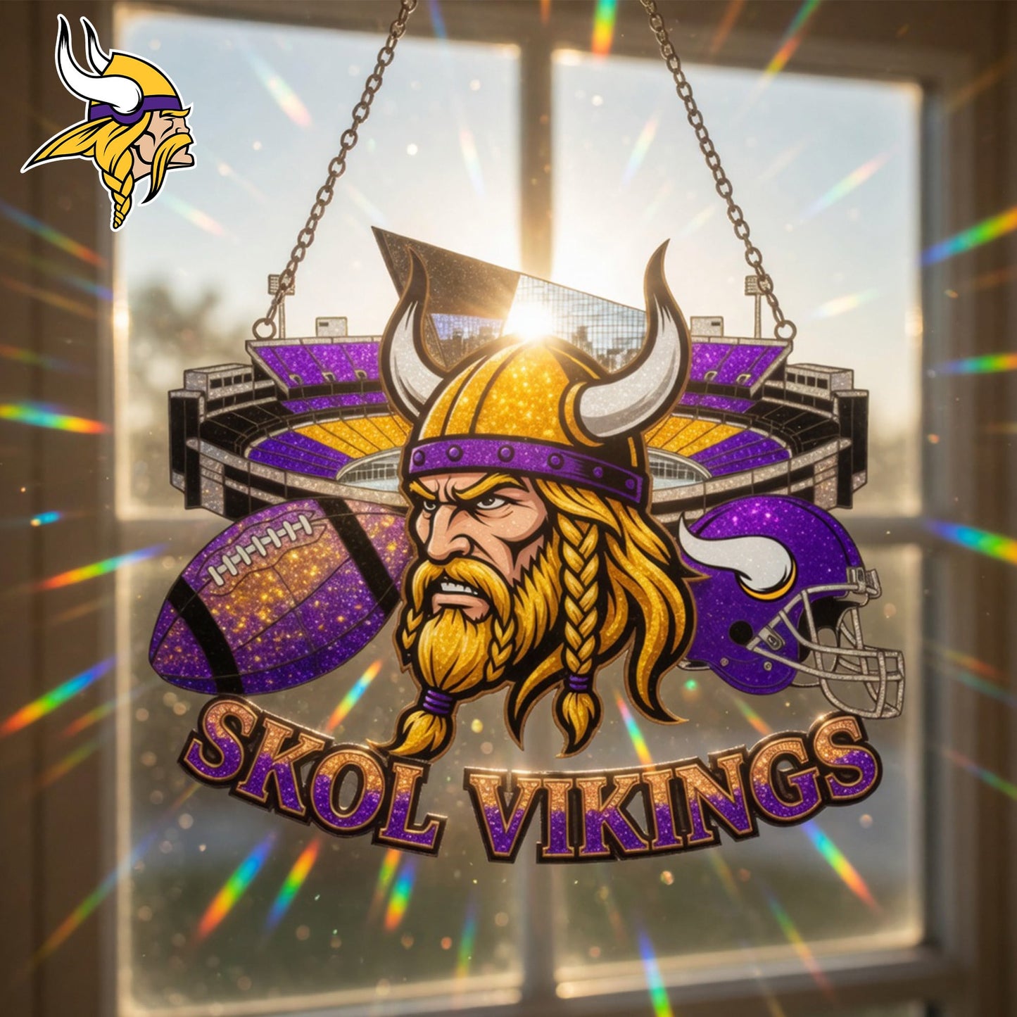 Premium NFL x MIN Game Day Suncatcher NDT LVH 210426