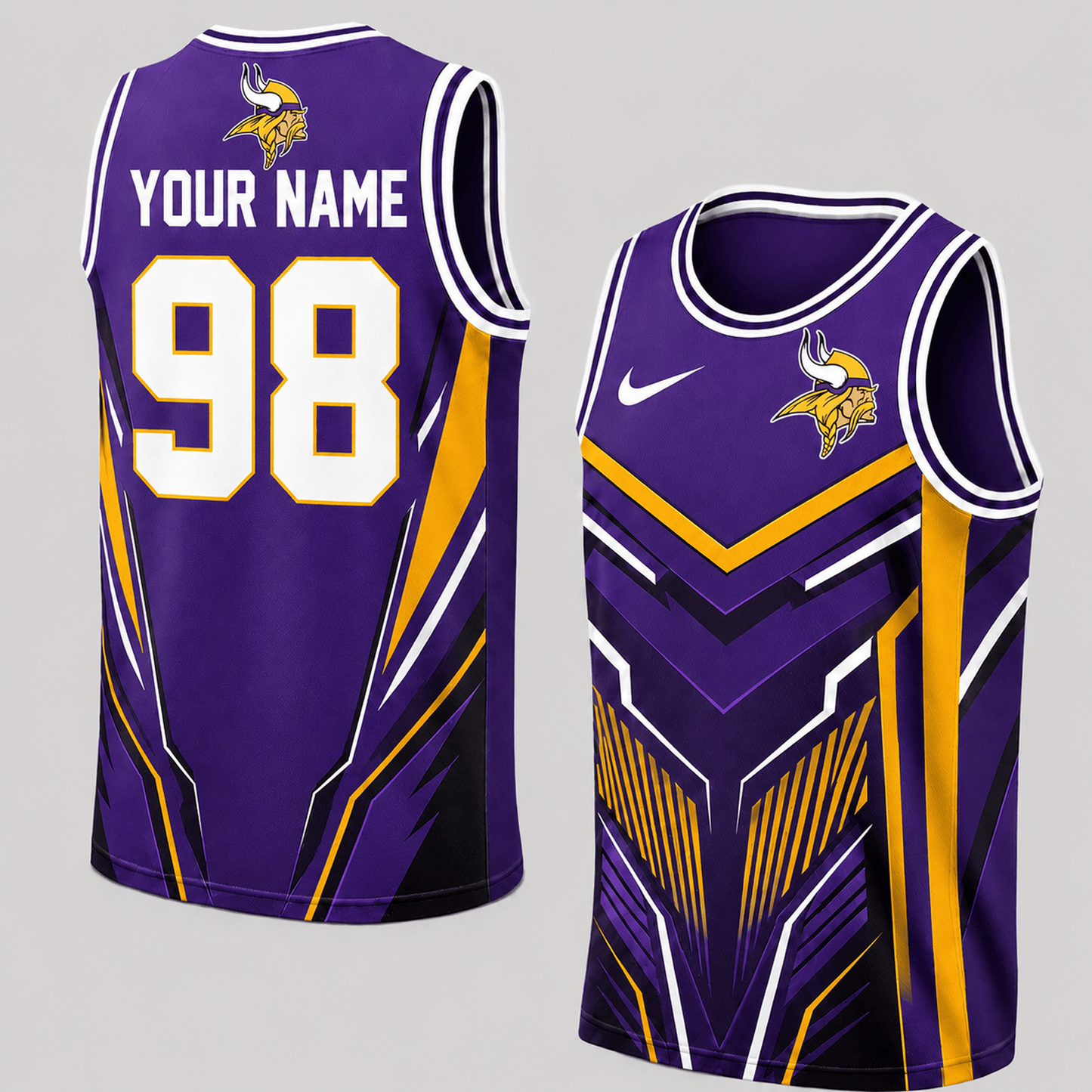 Premium NFL x MIN Personalized Football Fan Tank Top Custom Name Number Sport Shirt 220626
