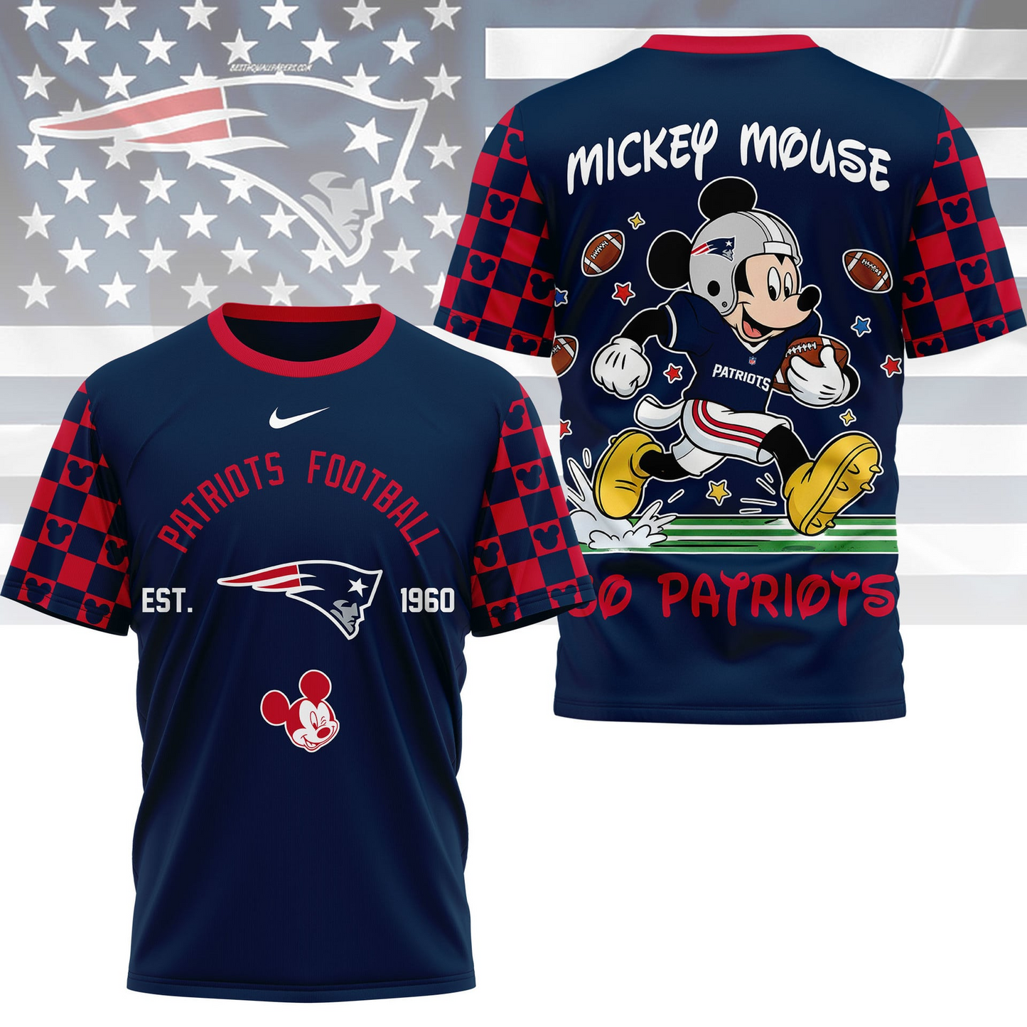 Premium NFL x NEP Mouse Football 3D Shirt NDT VHM