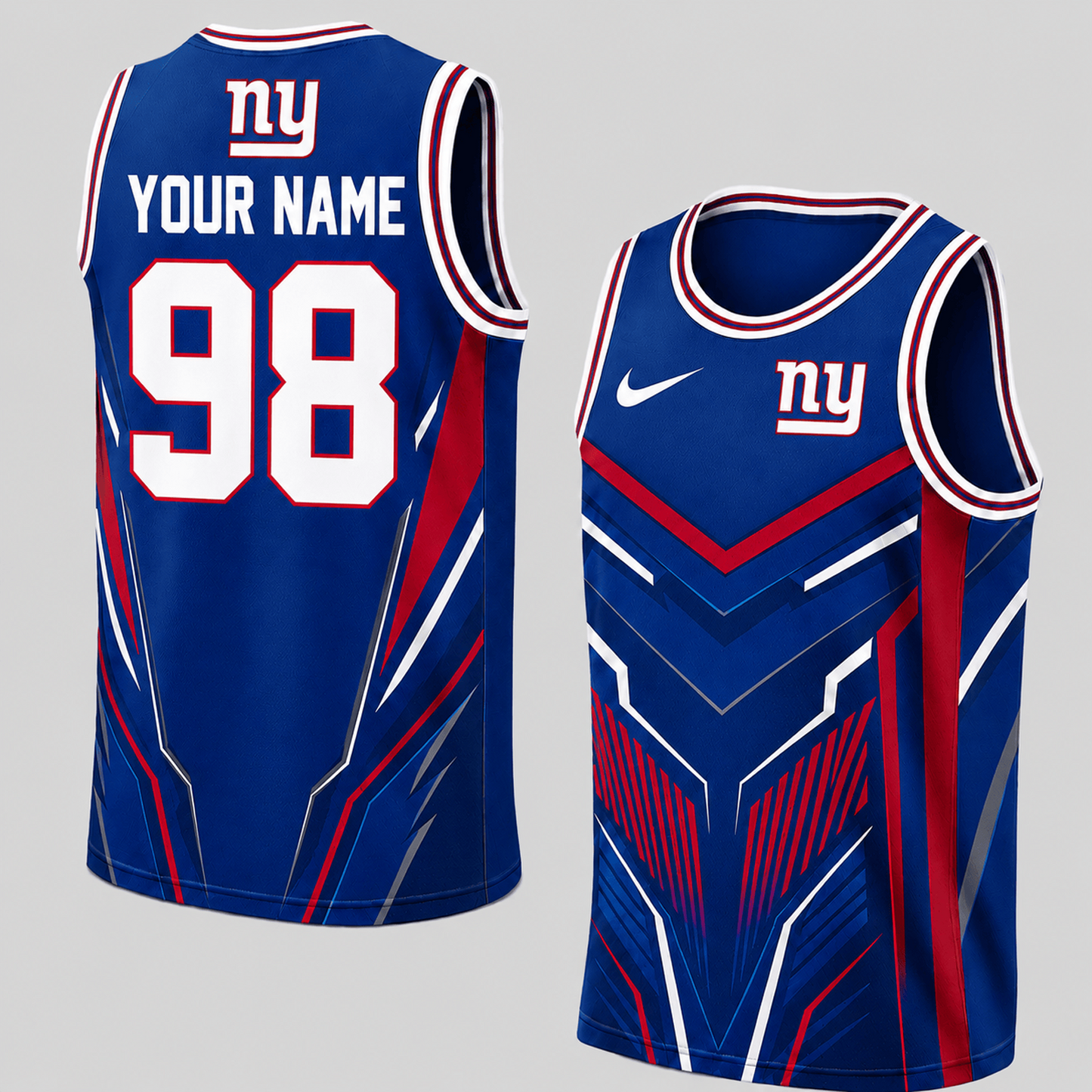 Premium NFL x NYG Personalized Football Fan Tank Top Custom Name Number Sport Shirt 220626