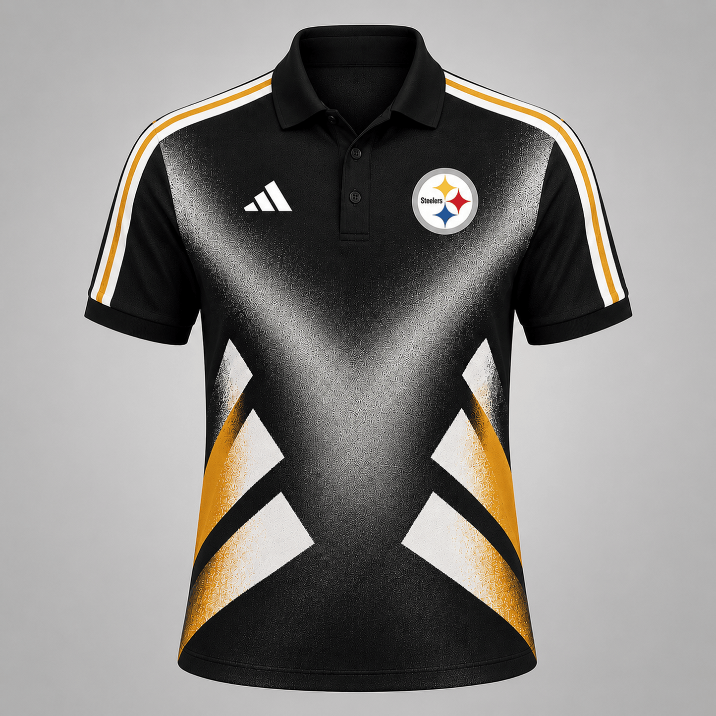 Premium NFL x PIT Sports Fan Geometric Pattern Polo Shirt 270626
