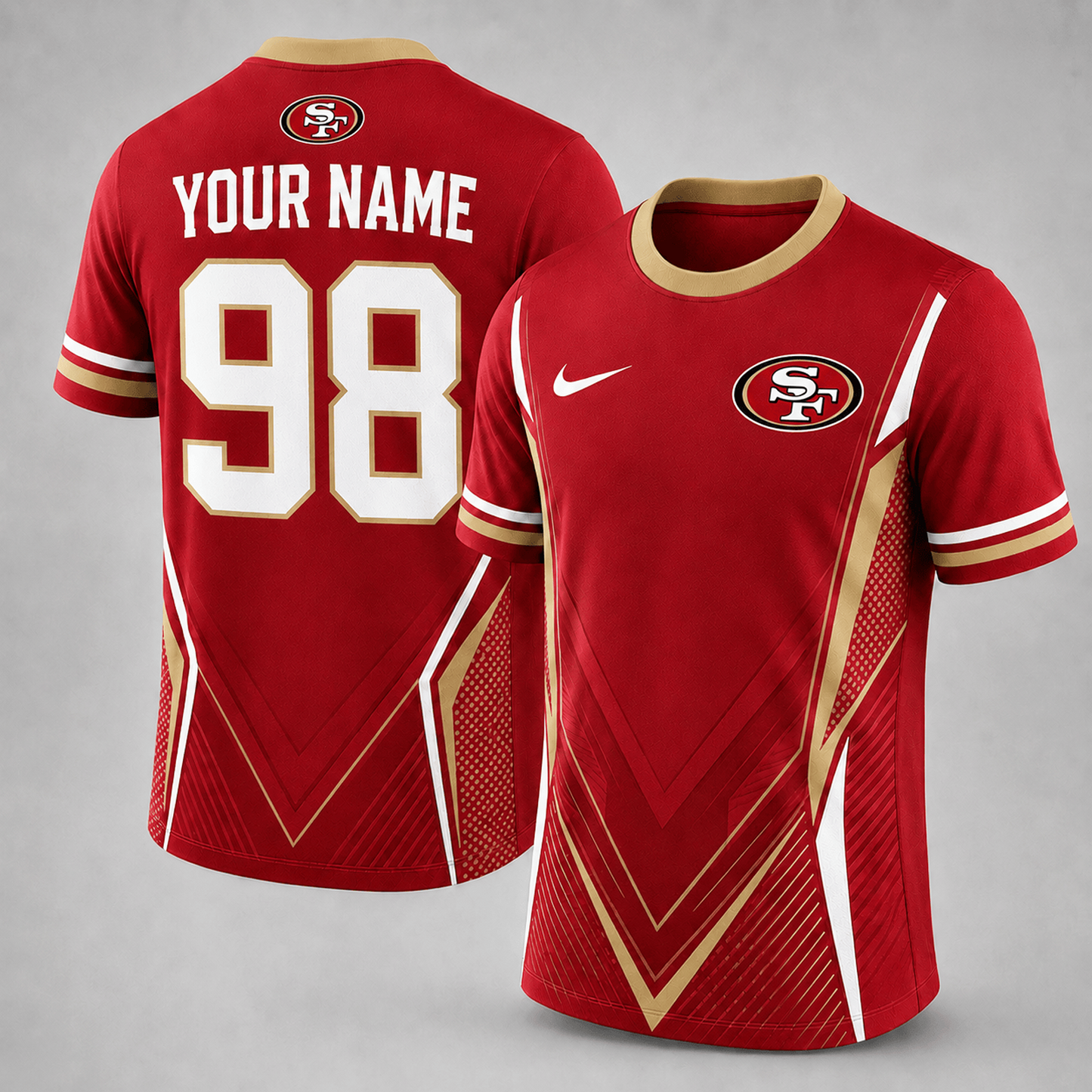 Premium NFL x SF Custom Name Number Personalized Athletic T-Shirt 220626