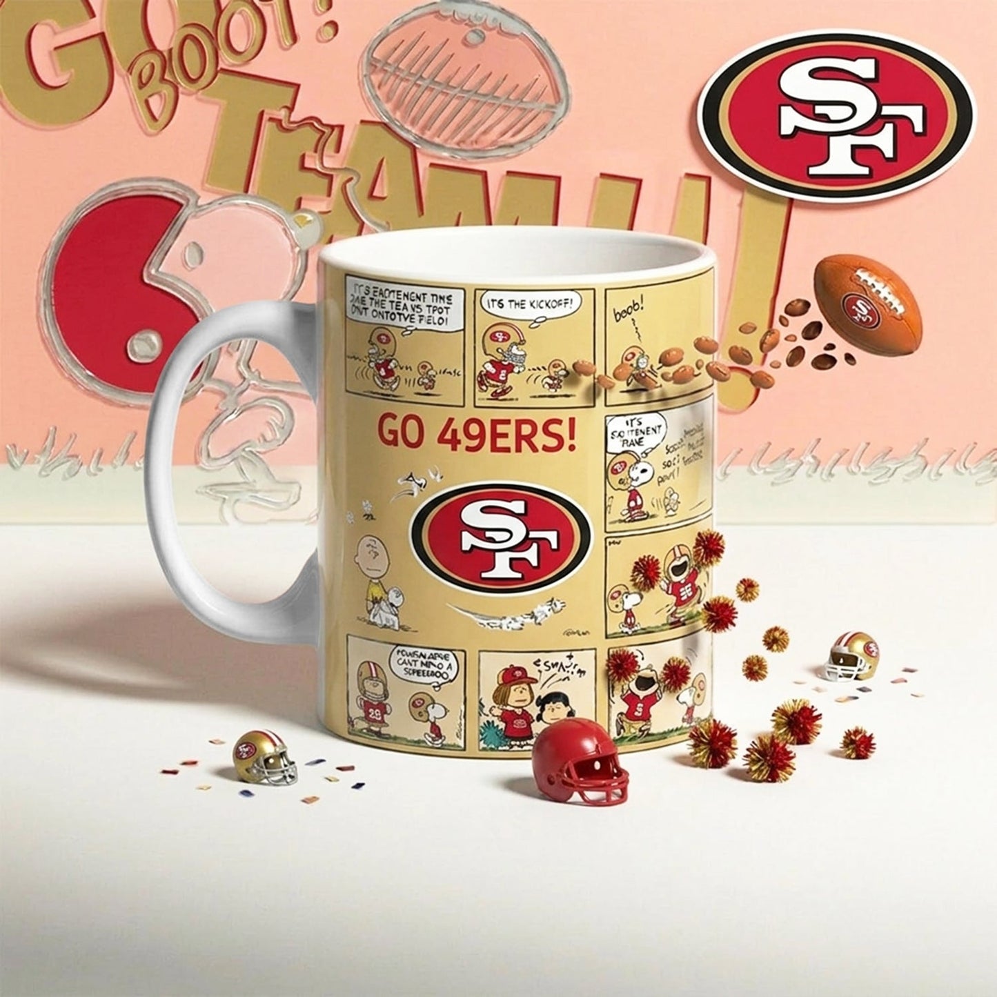 Premium NFL x SF Peanuts Comic Mug NDT NHM 210426