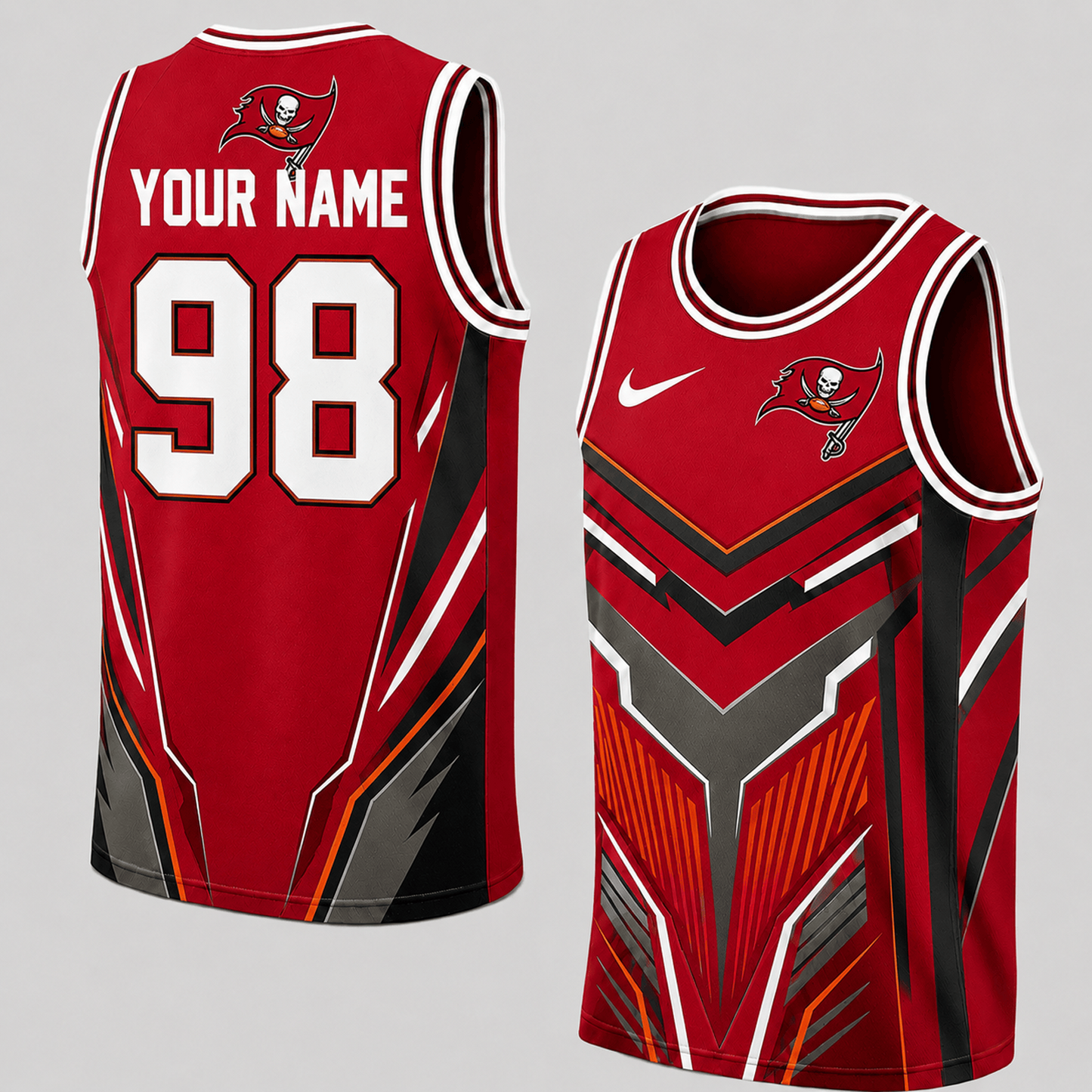 Premium NFL x TB Personalized Football Fan Tank Top Custom Name Number Sport Shirt 220626