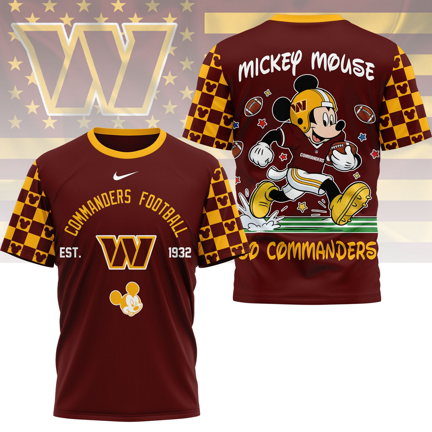 Premium NFL x WC Mouse Football 3D Shirt NDT VHM