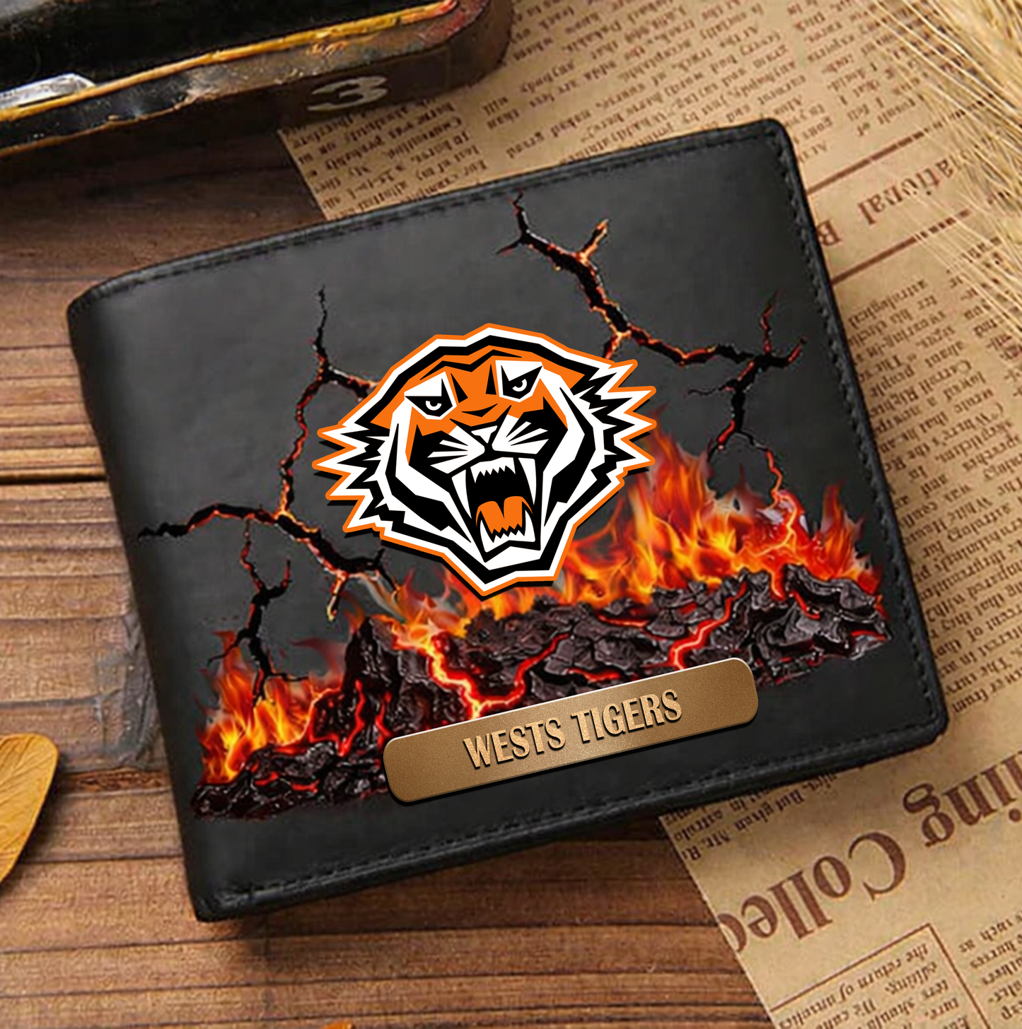 Premium NRL x WT 3D Ember Embossed Lucky Wallet NDT VHM