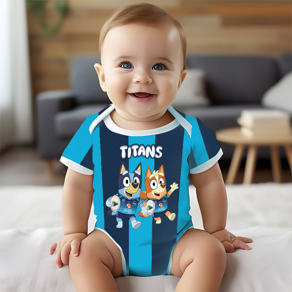Premium NRL X GCT Bluey & Bingo Baby Romper Custom Name For Kids V4 NDT LVH 230326