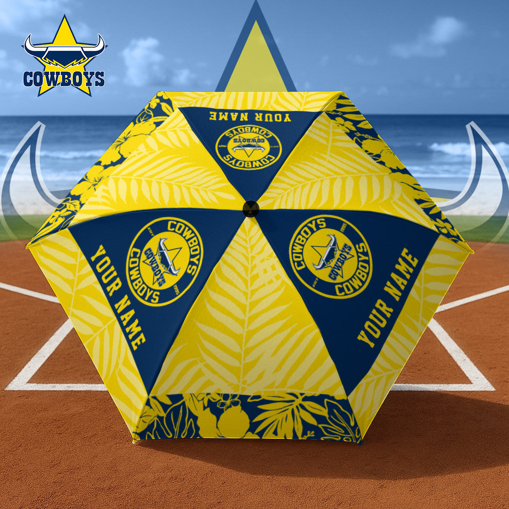 PREMIUM NRL X NQC Umbrella Custom Name Gifts For Fans - Limited Edition NDT LVH