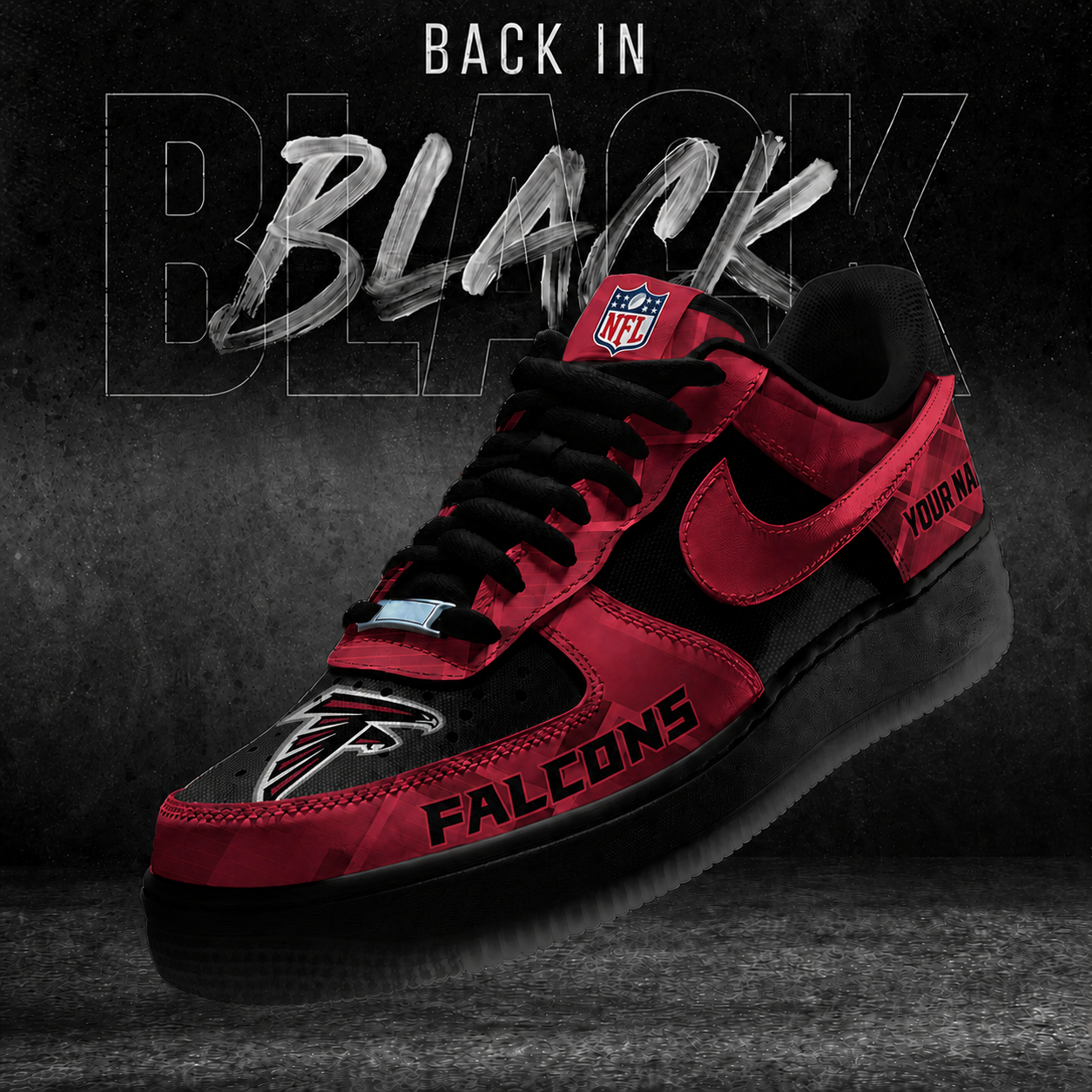 AF x NFL Back In Black V2 AF1 Sneakers  270626