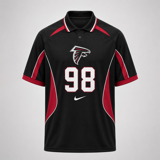 ATL Premium NFL Custom Number Sports Style Polo Shirt 2406