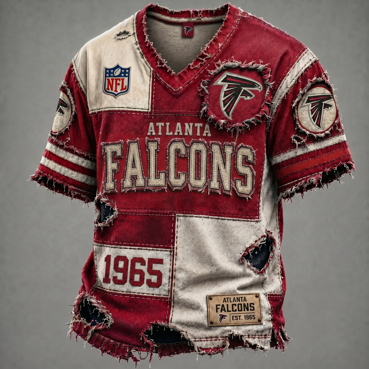ATL X NFL Premium V-Neck T-shirt Gift For Fans 0106