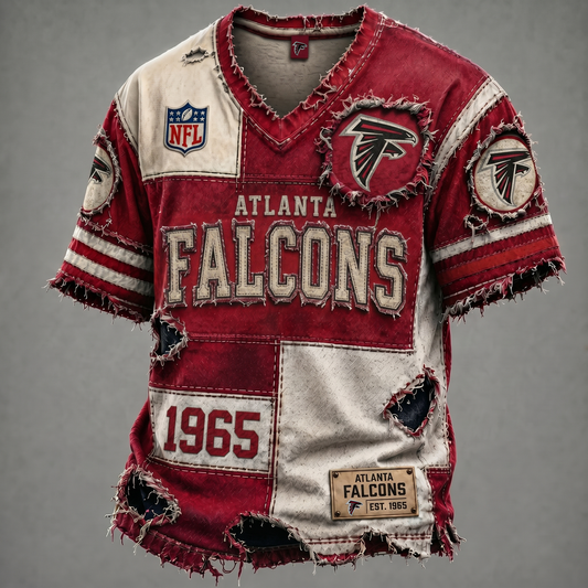 ATL X NFL Premium V-Neck T-shirt Gift For Fans 0106