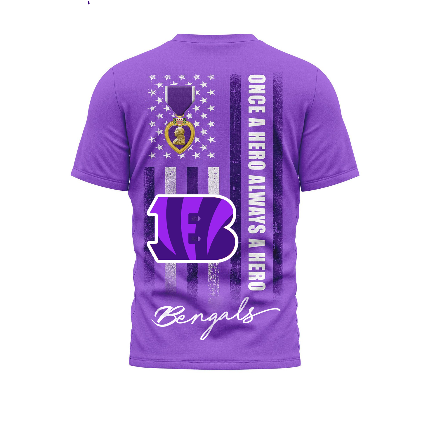 CB 2 Premium National Purple Hear Day 3D Shirt  300626