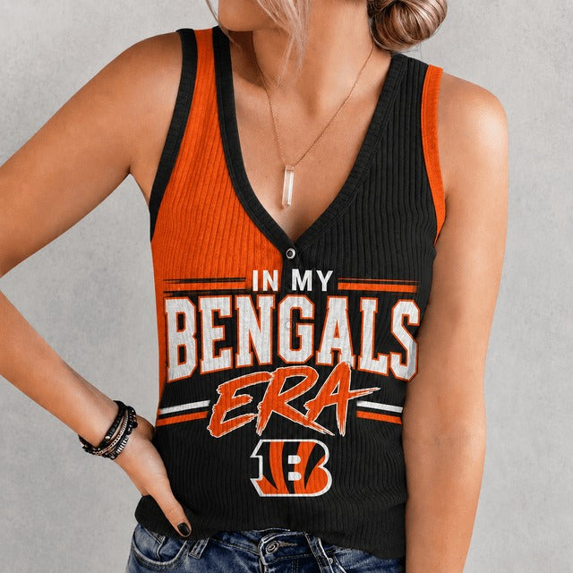 CIN x NFL Women V-Neck Ribbed Tank Top Premium Personalized Gift For Fan 250626