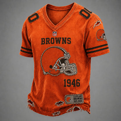 CLE x NFL Premium V-neck Shirt 230626