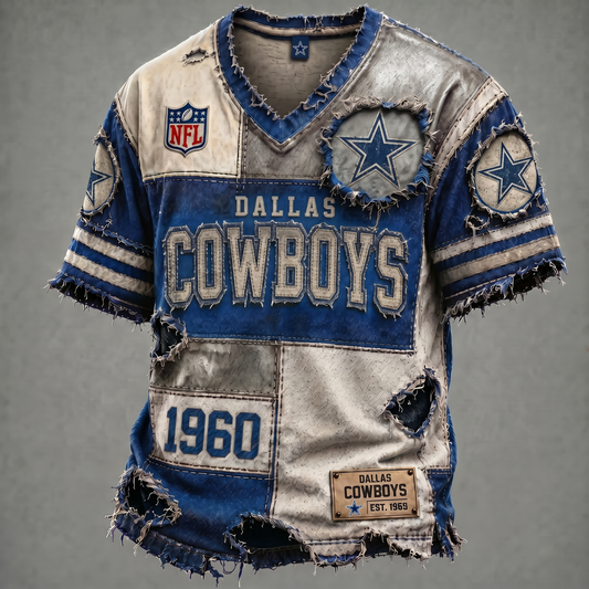 DAL X NFL Premium V-Neck T-shirt Gift For Fans 0106