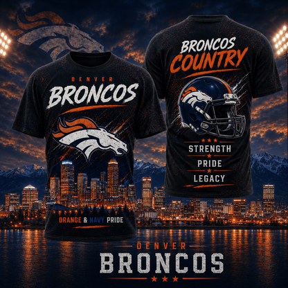 DEN x NFL Premium Skyline Pride Football T-Shirt