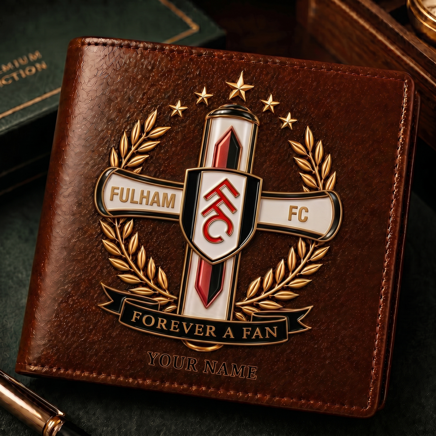 FUL x EPL Cross Men Leather Wallet Custom Any Name Gifts 230626