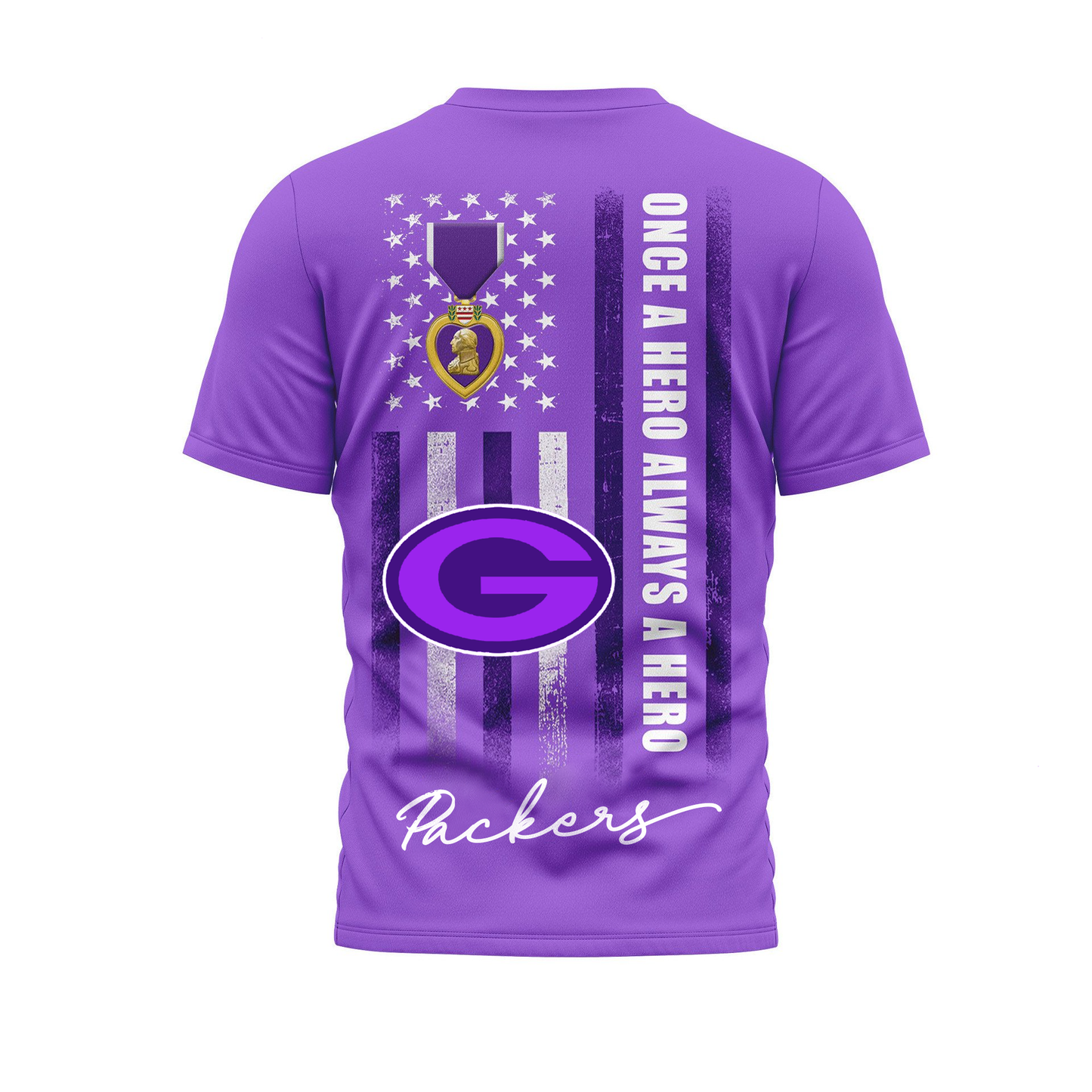 GBP Premium National Purple Hear Day 3D Shirt  300626