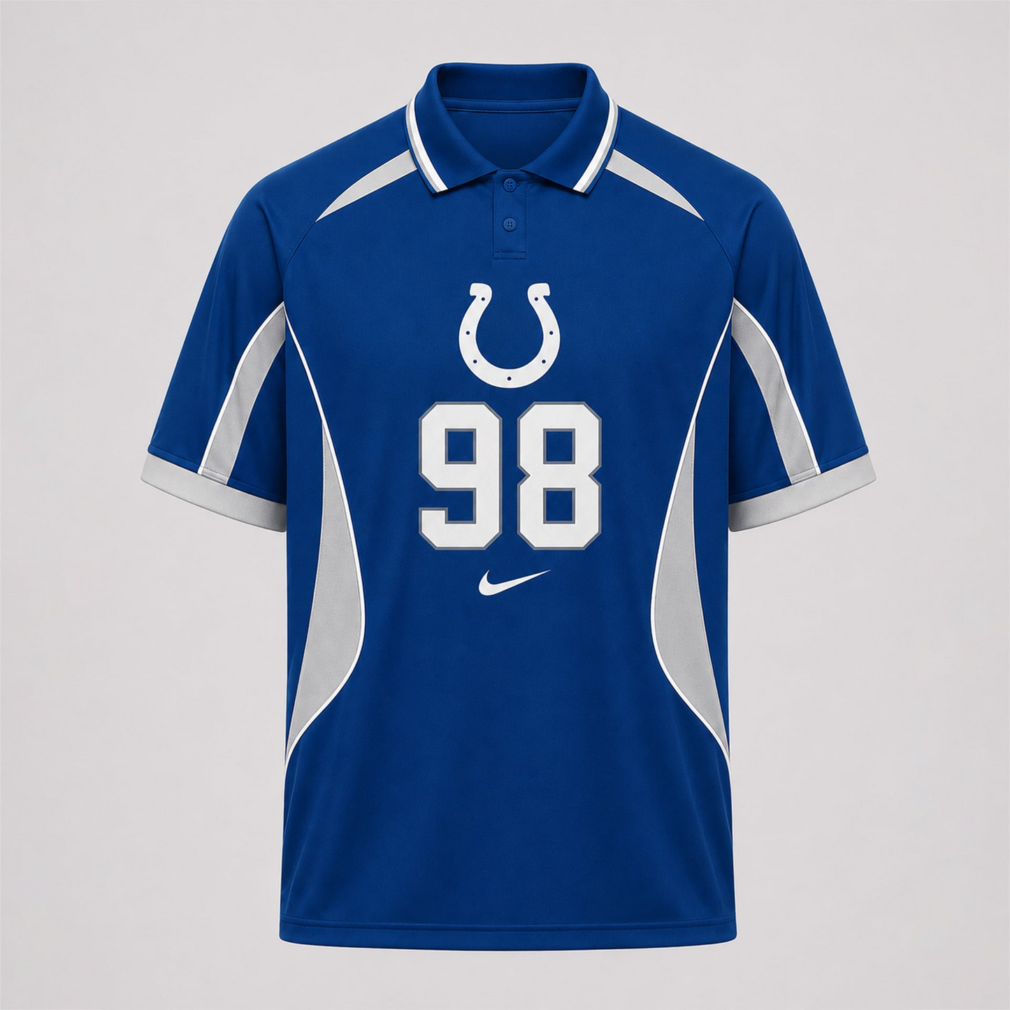 IND Premium NFL Custom Number Sports Style Polo Shirt 2406